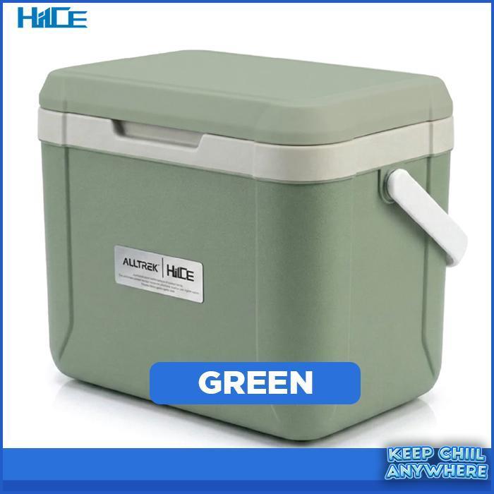 Cooler box HIICE ALLTREK 5L warna hijau tampak perspektif
