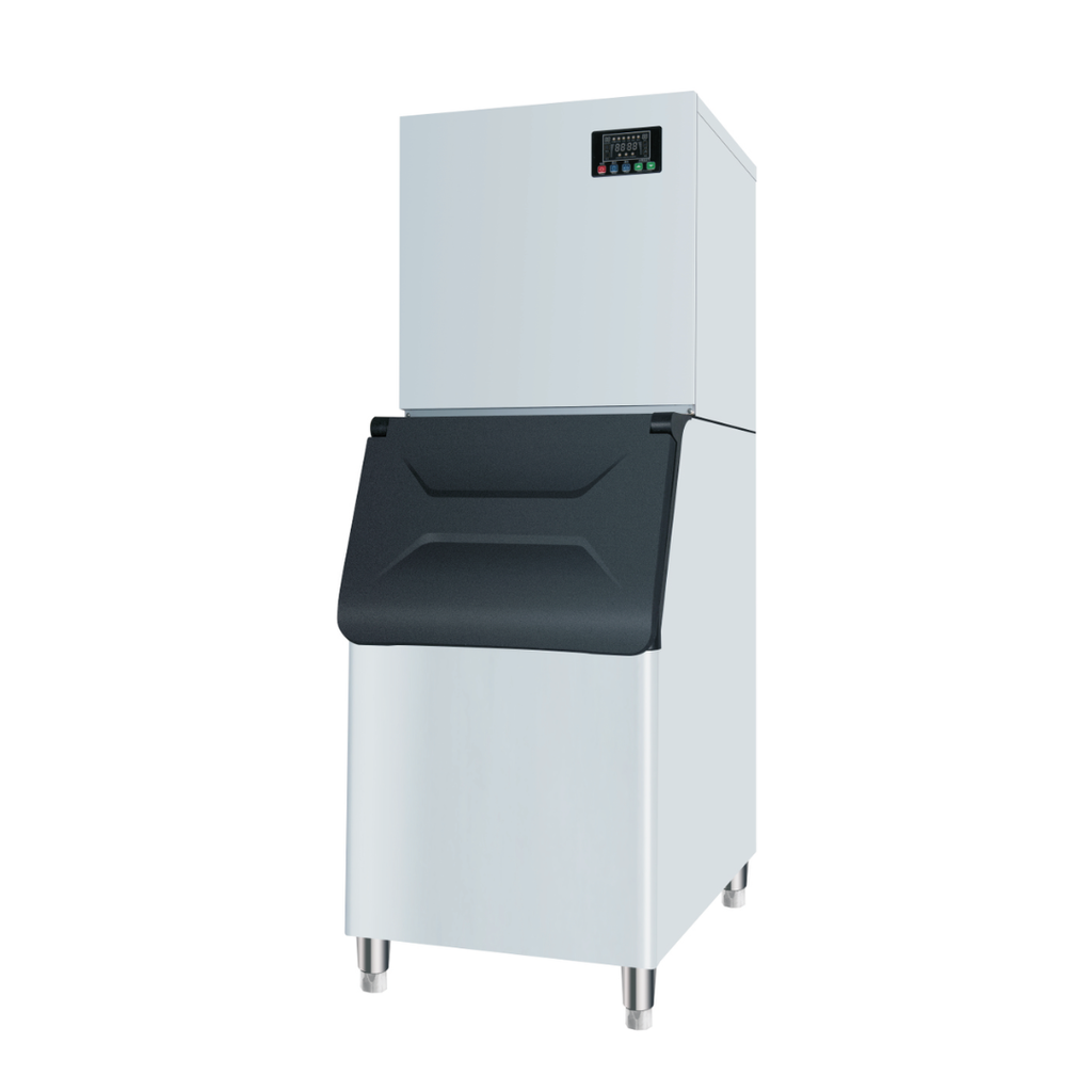 Mesin pembuat es komersial HIICE FREEZE-FORZA 200KG tampak depan