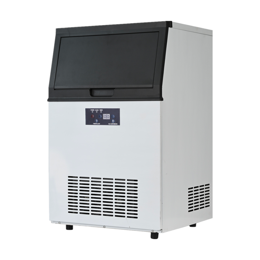 Mesin pembuat es komersial HIICE FREEZE-GLAZIER 40KG tampak depan