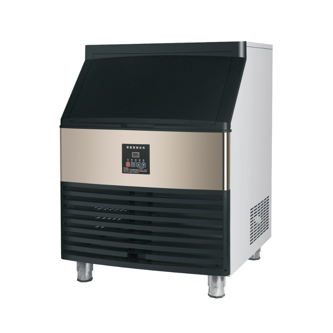 Mesin pembuat es komersial HIICE FREEZE-MAX 100KG tampak depan