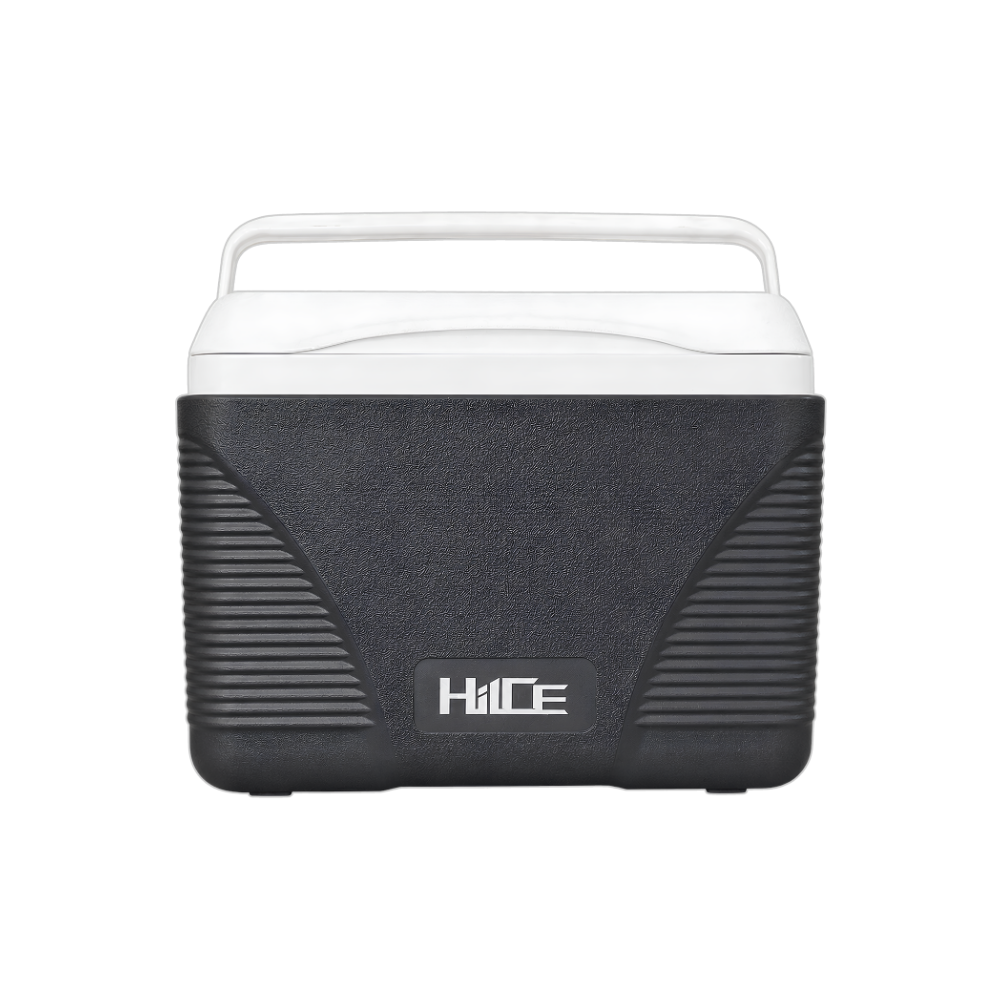Cooler box HIICE HOME-CUBE 22L warna hitam dan putih tampak depan