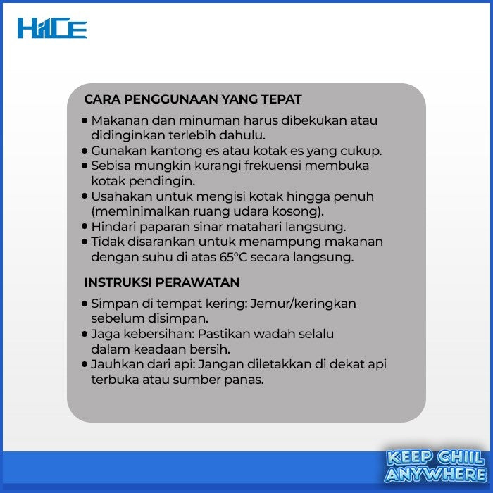 Infografik spesifikasi dan fitur HIICE HOME-CUBE 22L
