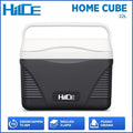 Tampak depan cooler box HIICE HOME-CUBE 22L dengan pegangan atas