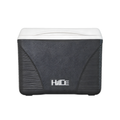 Cooler box jumbo HIICE HOME-CUBE 44L warna hitam dan putih tampak depan