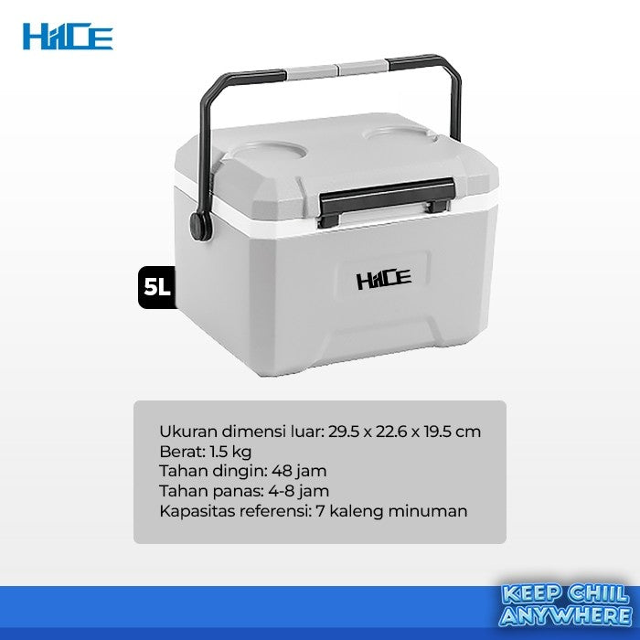 Infografik dimensi dan spesifikasi HIICE M-GUARD 5L