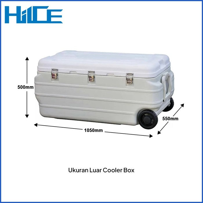 Infografik dimensi cooler box HIICE PRO-FORTRESS 180L