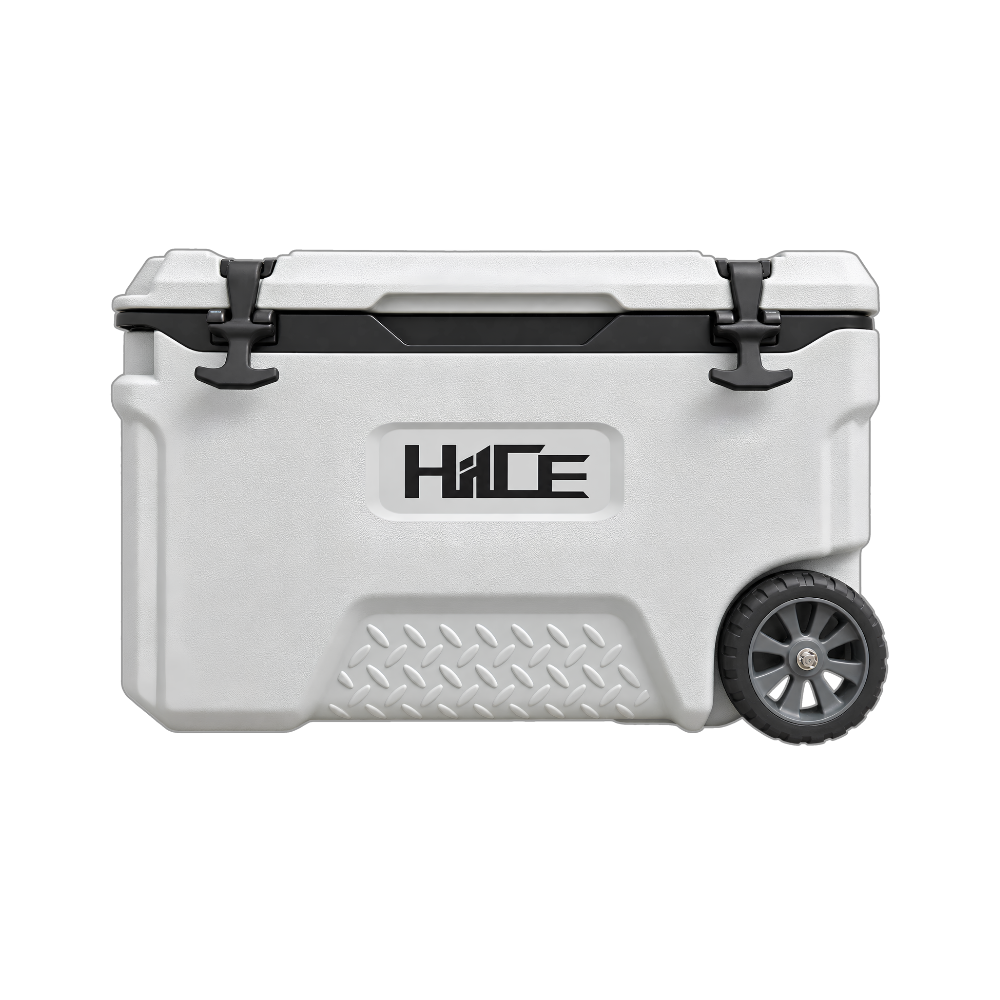 Cooler box beroda HIICE PRO-TITAN 39L warna putih tampak samping