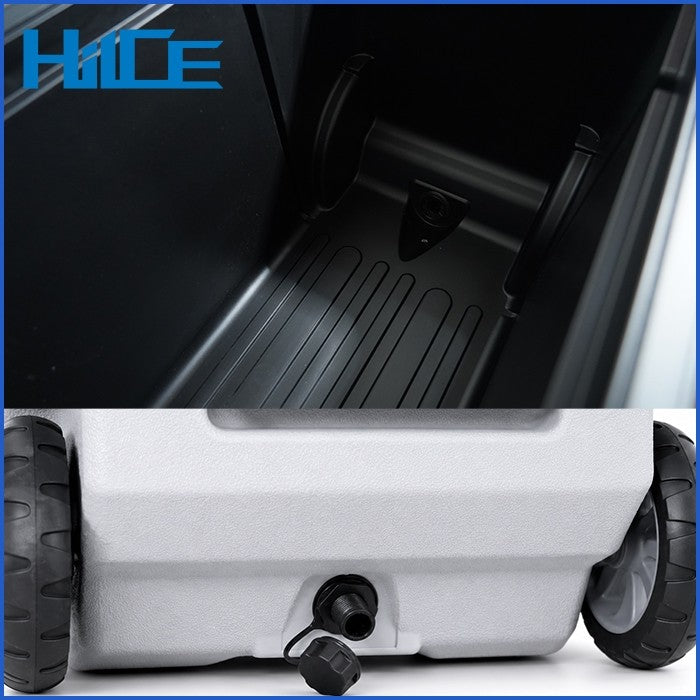 Detail interior, saluran pembuangan, dan roda HIICE PRO-TITAN 39L