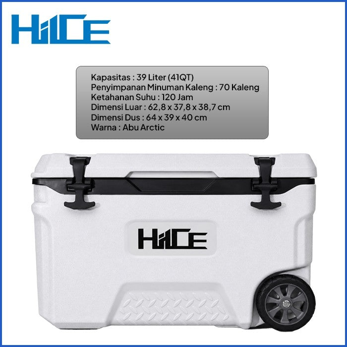 Tampak samping dan informasi spesifikasi HIICE PRO-TITAN 39L
