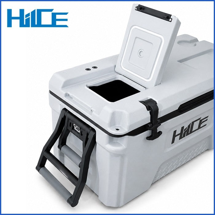HIICE PRO-TITAN 50L dengan tutup terbuka dan pegangan tarik
