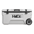 Cooler box beroda HIICE PRO-TITAN 75L warna abu-abu tampak samping