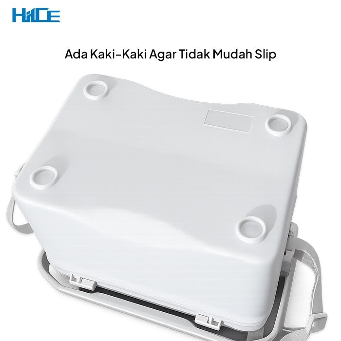 Detail kaki antislip di bagian bawah HIICE X-PLORE 10L White