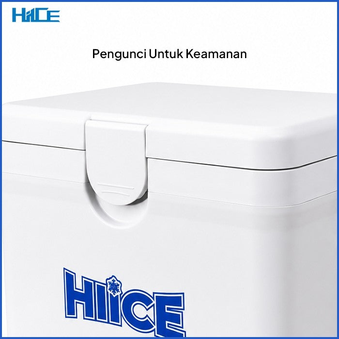 Detail pengunci depan pada cooler box HIICE X-PLORE 10L White