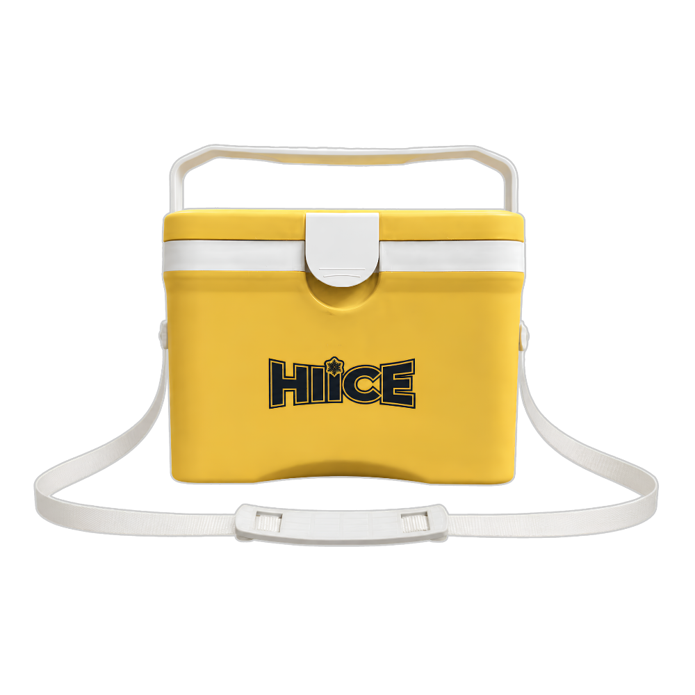 Cooler box portable HIICE X-PLORE 10L Yellow dengan pegangan dan tali bahu