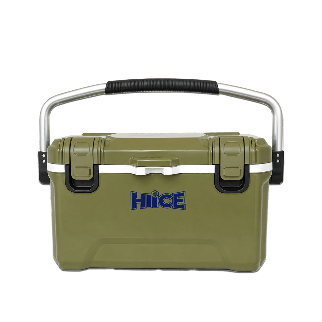 Cooler box HIICE X-ROVER 32L warna olive green tampak depan